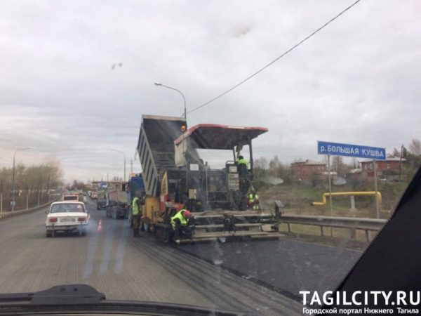 Ремонт дороги на въезде в Нижний Тагил на Свердловском шоссе ведётся с нарушениями (ФОТО)