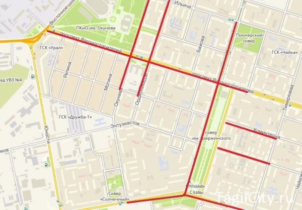 Движение транспорта будет перекрыто 9 мая на некоторых улицах Вагонки и Центра Нижнего Тагила (ФОТО)