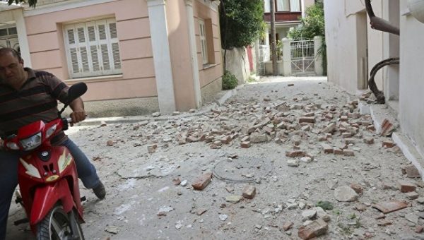 На острове Лесбос произошло сильное землетрясение