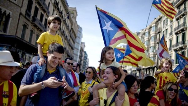 В Стране Басков прошел митинг в поддержку независимости Каталонии