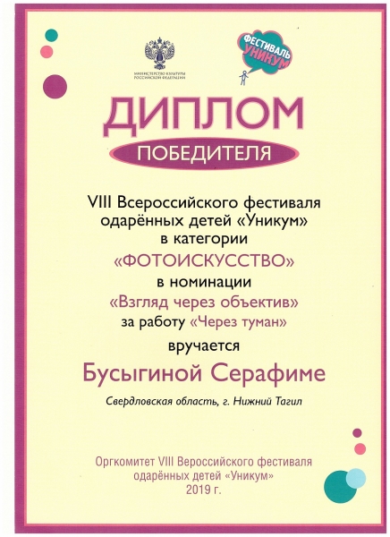 Уникум нижний тагил. Победитель VII Всероссийского фестиваля одаренных детей "Уникум".