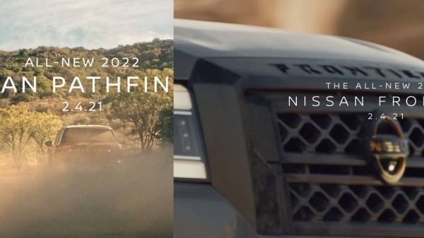Nissan показал на тизерах новые Nissan Frontier 2022 года и Pathfinder 2022 года